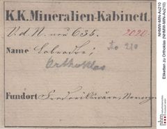 Etiketten zu Orthoklas (NHMW-MIN-Ao210)